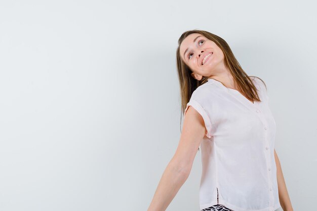 Expressive young girl posing