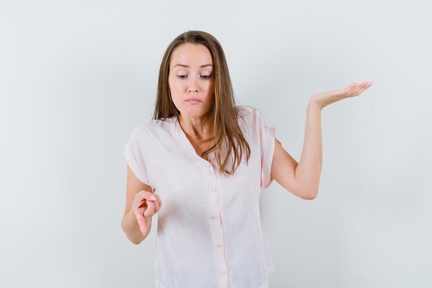 Expressive young girl posing