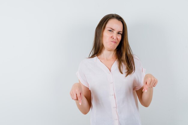 Expressive young girl posing