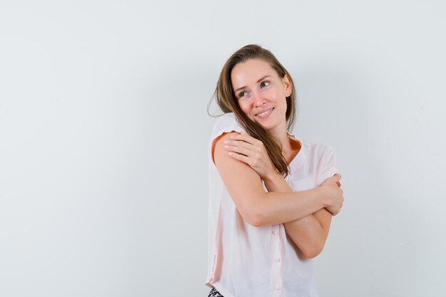 Expressive young girl posing