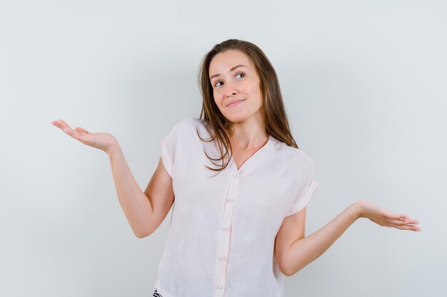 Expressive young girl posing