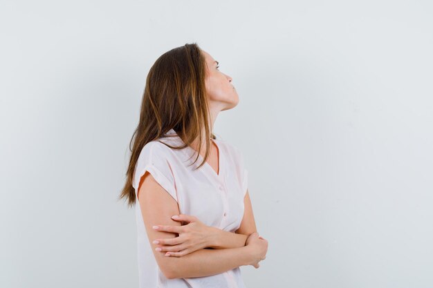 Expressive young girl posing