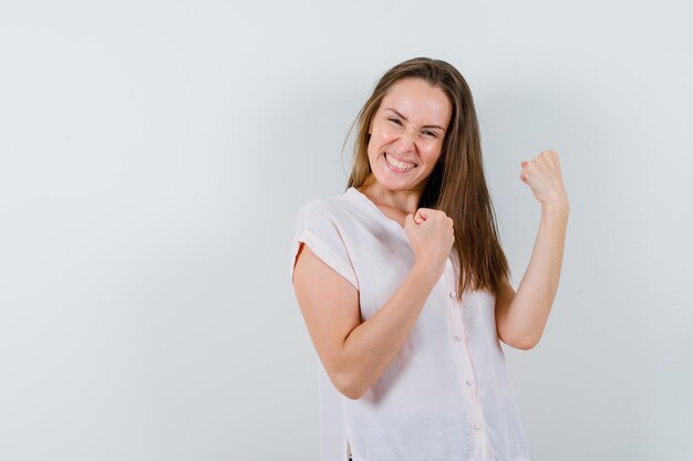 Expressive young girl posing