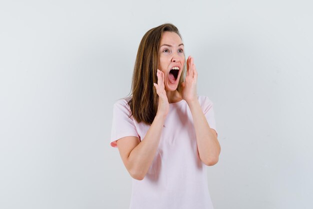 Expressive young girl posing