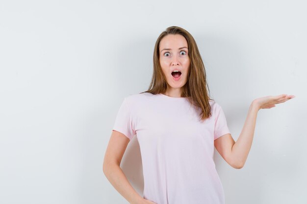 Expressive young girl posing