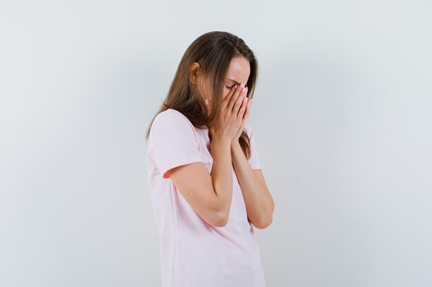 Expressive young girl posing