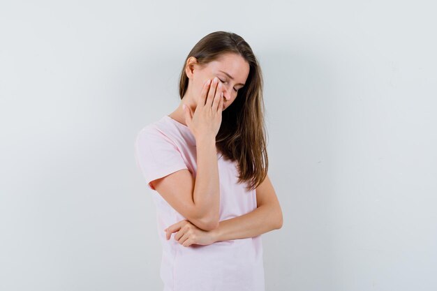 Expressive young girl posing