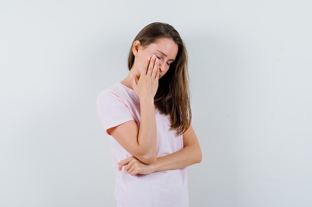 Expressive young girl posing