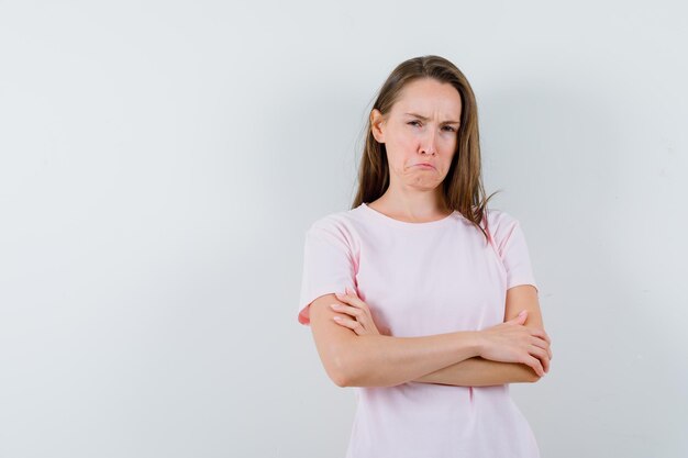 Expressive young girl posing