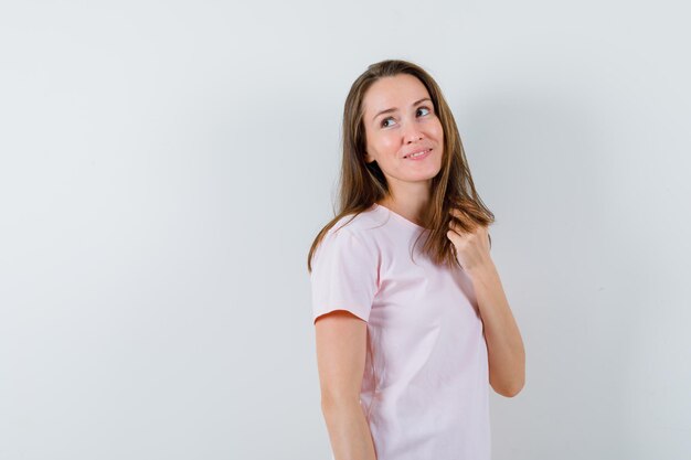 Expressive young girl posing