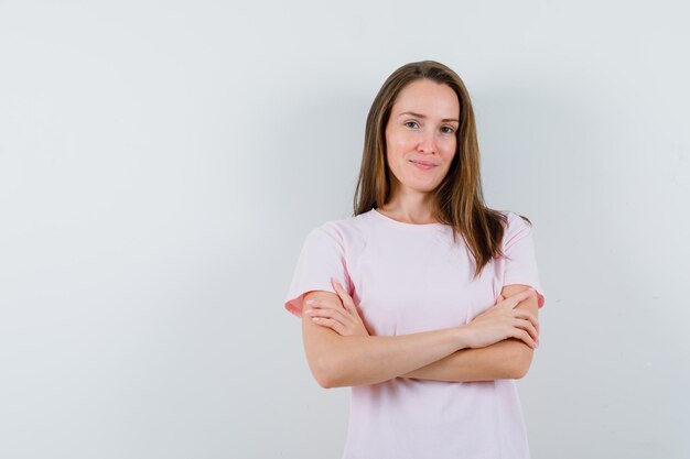 Expressive young girl posing