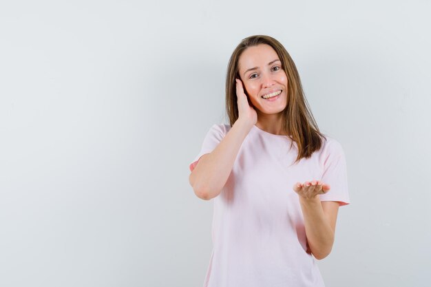 Expressive young girl posing