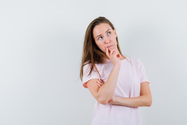 Expressive young girl posing