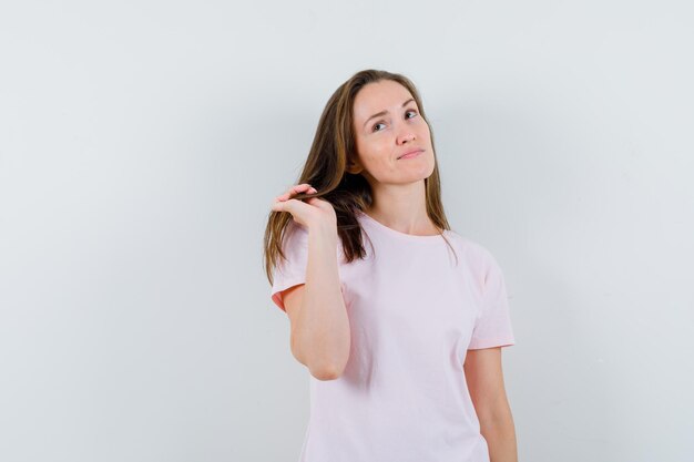 Expressive young girl posing