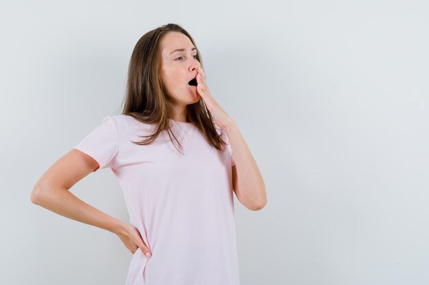 Expressive young girl posing