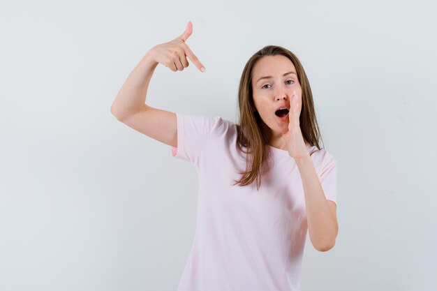 Expressive young girl posing