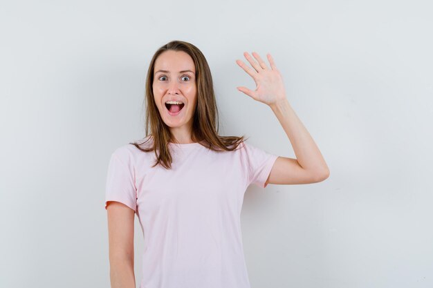 Expressive young girl posing