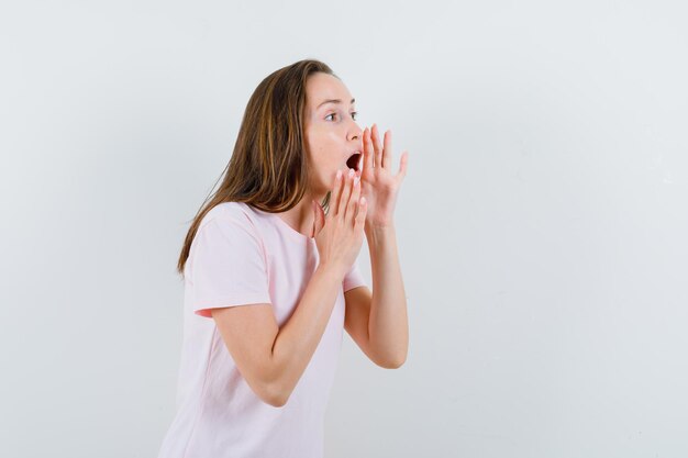 Expressive young girl posing