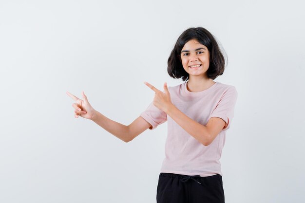 Expressive young girl posing