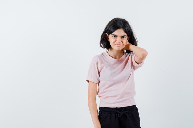 Expressive young girl posing