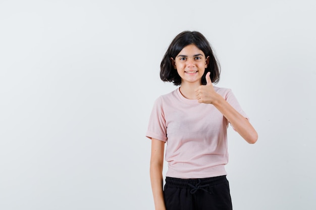 Expressive young girl posing