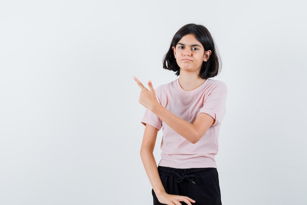 Expressive young girl posing