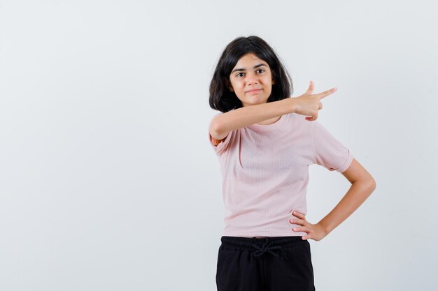 Expressive young girl posing