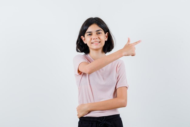 Expressive young girl posing