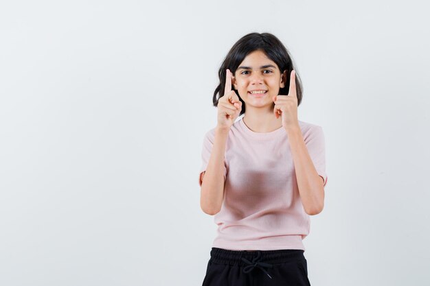 Expressive young girl posing