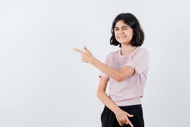 Expressive young girl posing