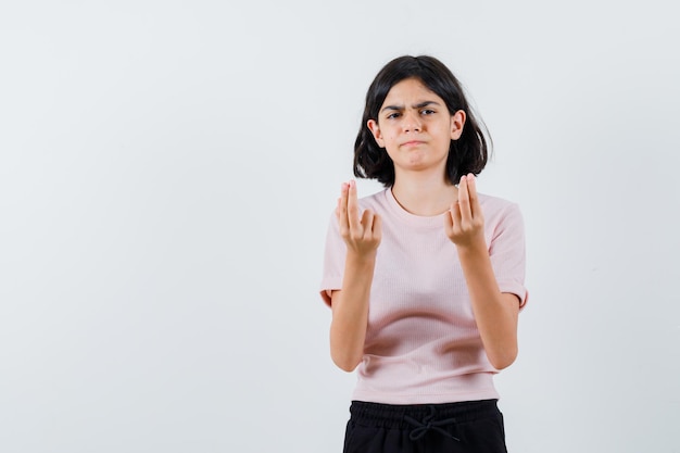 Expressive young girl posing