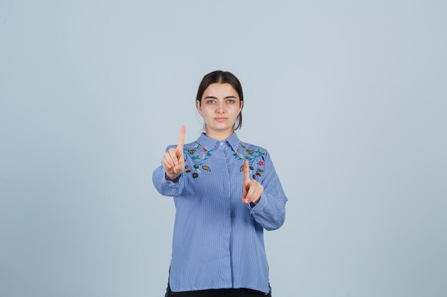 Expressive young girl posing