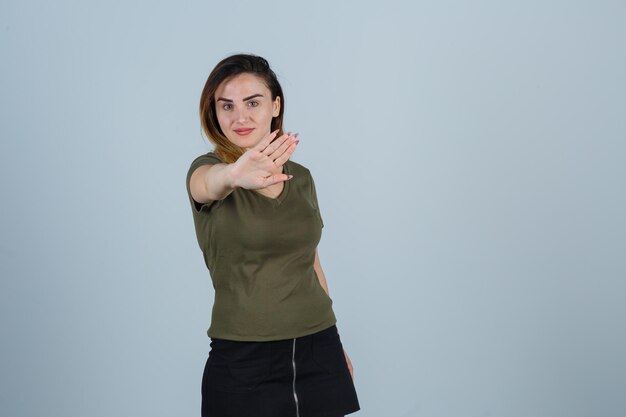 Expressive young girl posing