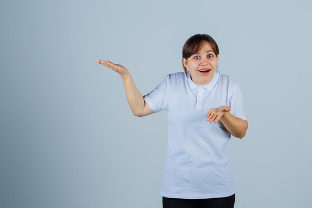 Expressive young girl posing