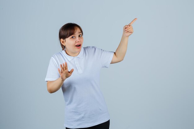 Expressive young girl posing