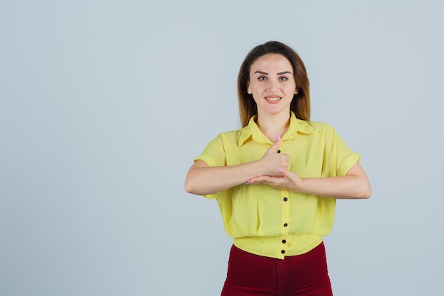 Expressive young girl posing