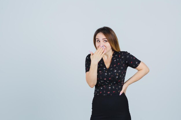 Expressive young girl posing