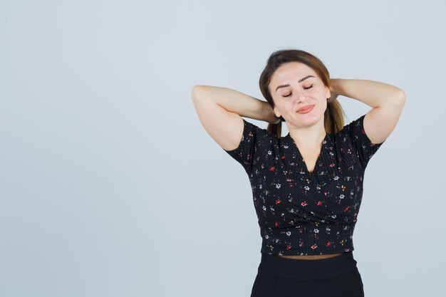 Expressive young girl posing