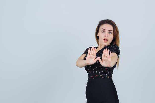 Expressive young girl posing