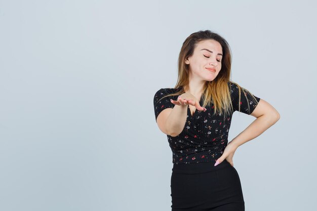 Expressive young girl posing