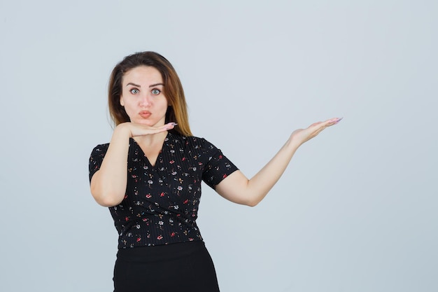 Expressive young girl posing