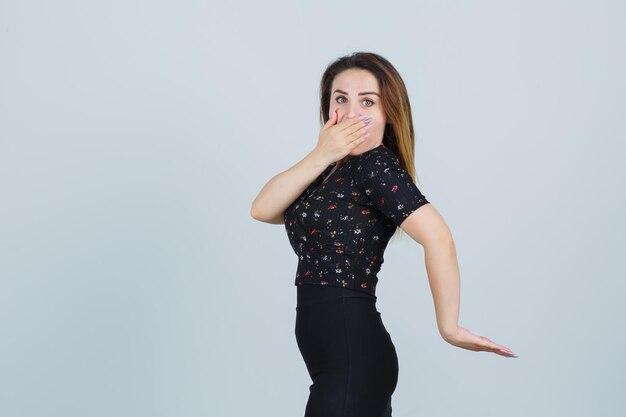 Expressive young girl posing