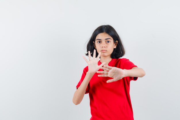 Expressive young girl posing