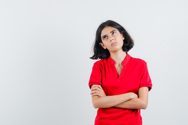 Expressive young girl posing