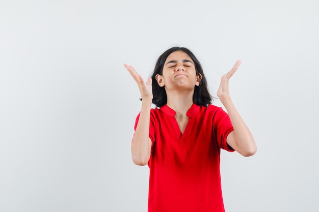 Expressive young girl posing