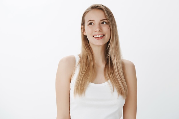 Expressive young girl with blond hair