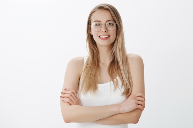 Expressive young girl with blond hair