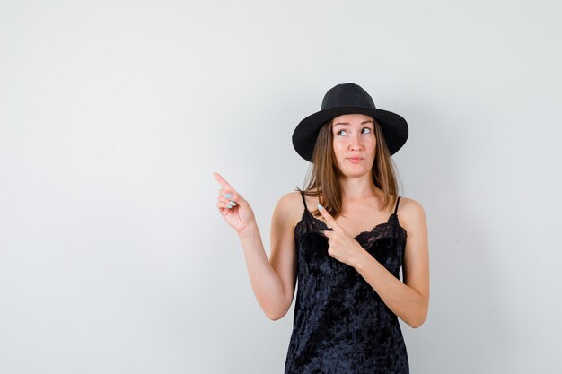 Expressive young lady posing in the studio