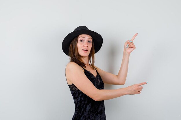 Expressive young lady posing in the studio