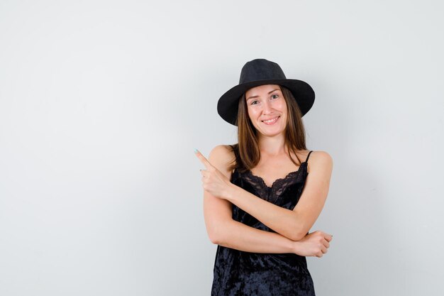 Expressive young lady posing in the studio